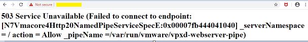 Неожиданно перестало пускать в VCenter - ошибка 503, введите имя пользователя и пароль, не стартуют службы vmware-vpxd и vmware-vpxd-svc  - ошибка 503 при попытки зайти в vcenter