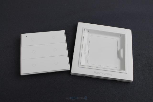 6ти клавишный беспроводной Zigbee выключатель Aqara Opple [обзор, Xiaomi] - вид рамки и выключателя