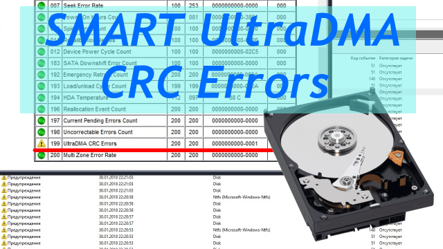 SMART: Ultra DMA CRC error. Одна из миллиона возможных причин зависаний компьютера