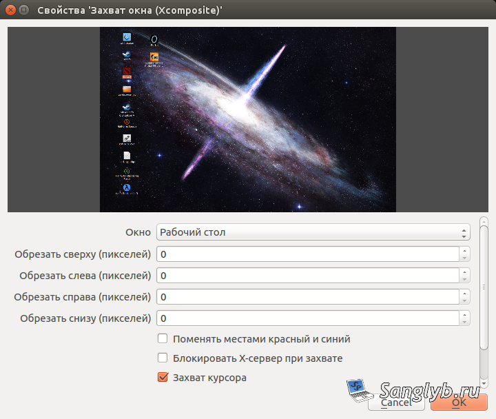 Mastering Game Streaming and Screen Recording on Ubuntu with OBS - obs interface capture settings