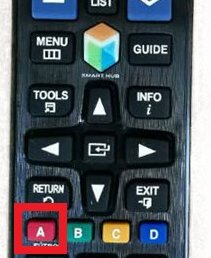 Button A on the remote