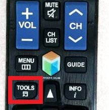 Tools button on the remote