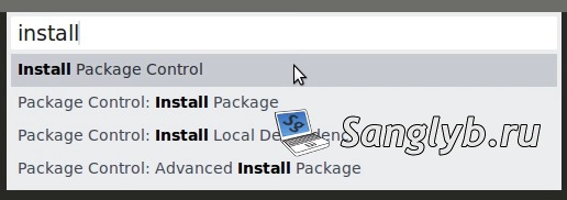 Type install package