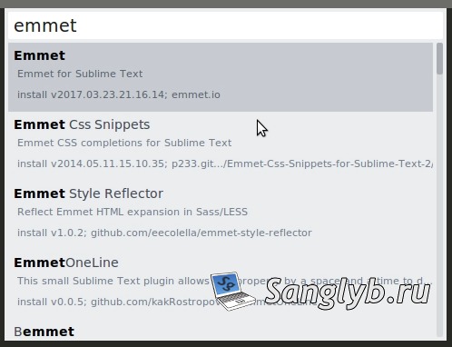 Select Emmet