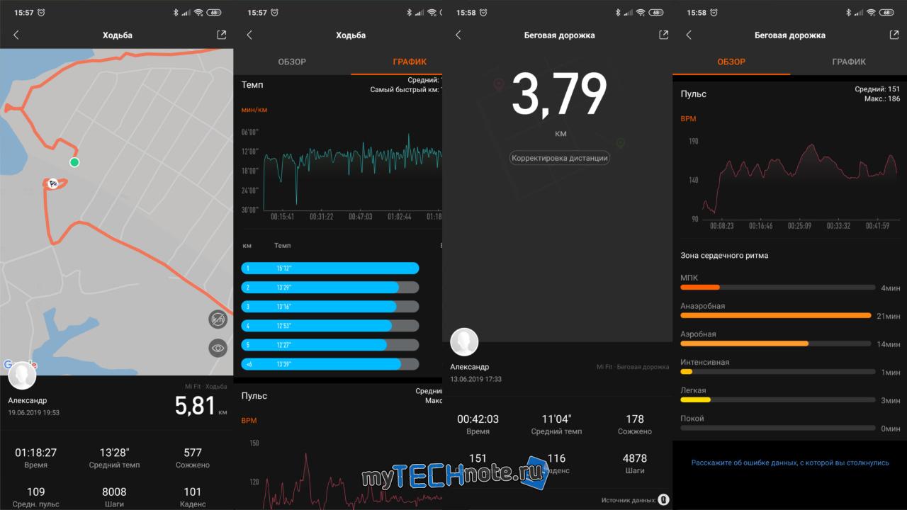 Xiaomi Mi Band 3 – а нужен ли фитнесс трекер не спортсменам? - статистика тренировок