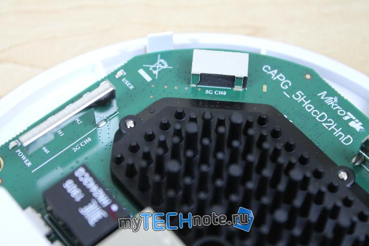MikroTik CAP AC – мини обзор / распаковка - вид на плату