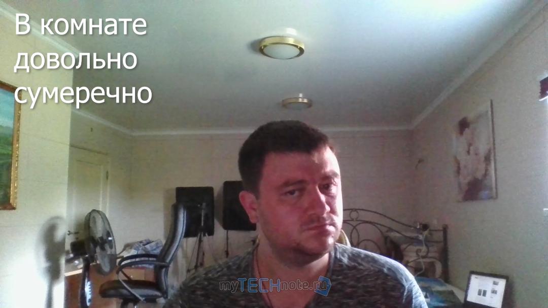 Веб-камера Lenovo 500 HD Webcam - относительно недорогая веб камера, поддерживающая Windows Hello - пример видео со средним освещением