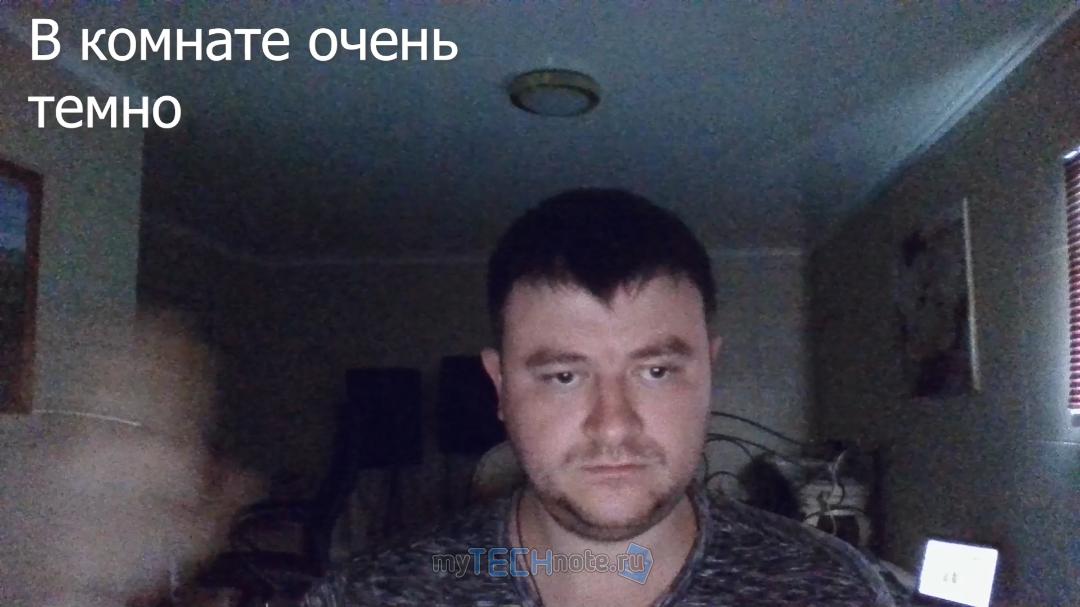 Веб-камера Lenovo 500 HD Webcam - относительно недорогая веб камера, поддерживающая Windows Hello - пример видео с плохим освещением