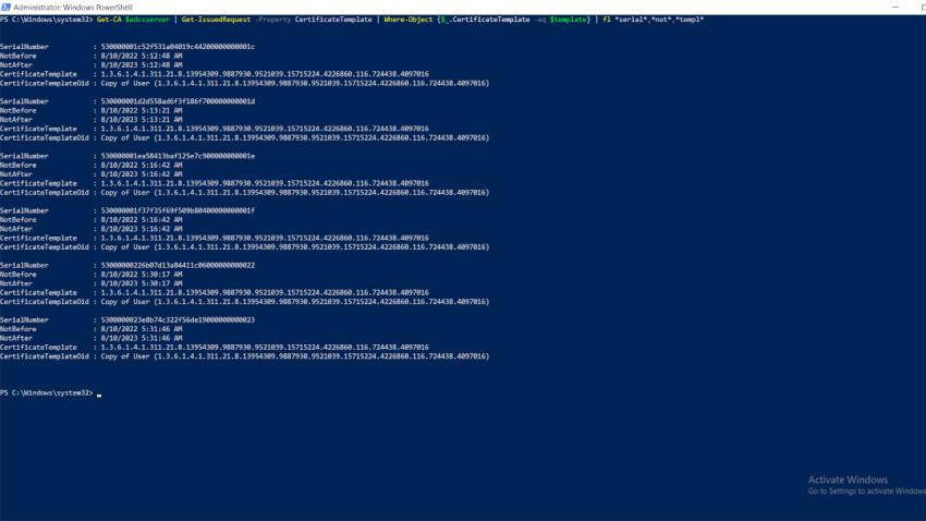 Управление сертификатами AD CS из PowerShell